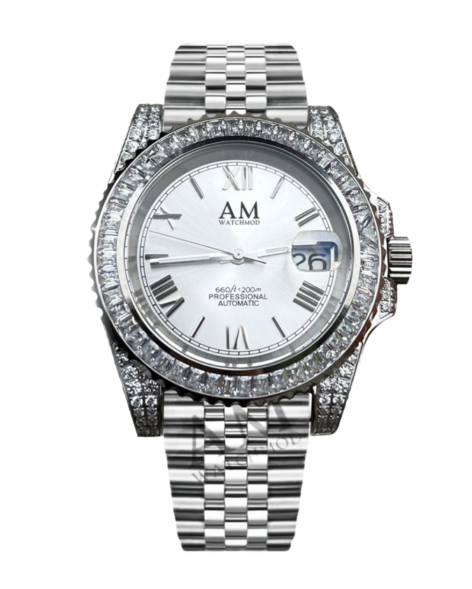 datejust iced watchmod seiko mod iced icey bezel diamond